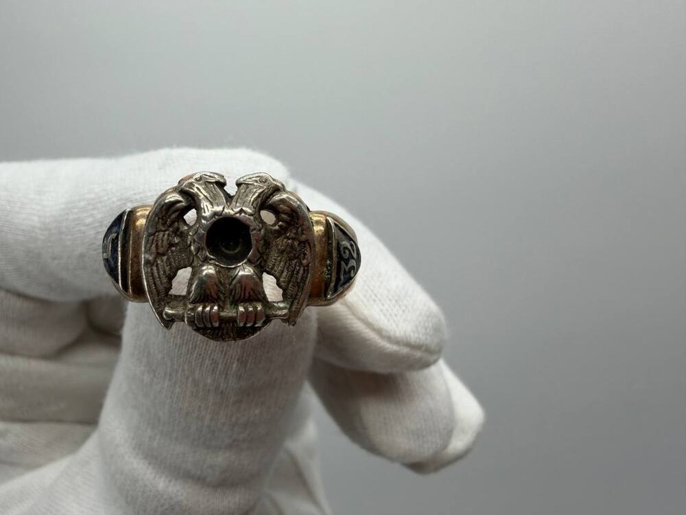 Vintage Scottish Rite 32nd Degree Masonic Ring 10K Gold Filled Sterling